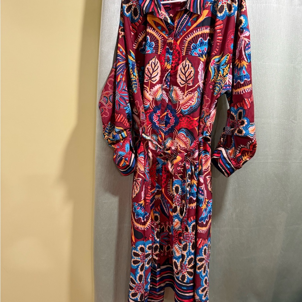 Colorful Patterned Women's Dress